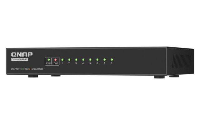 SWITCH QNAP QSW-1108-8T-R2 8P 2.5GBPS, CON RJ45 - UNMANAGED SWITCH