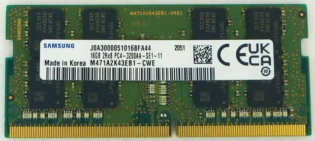 Samsung M471A2K43EB1-CWE - 16 GB - 1 x 16 GB - DDR4 - 3200 MHz - 260-pin SO-DIMM