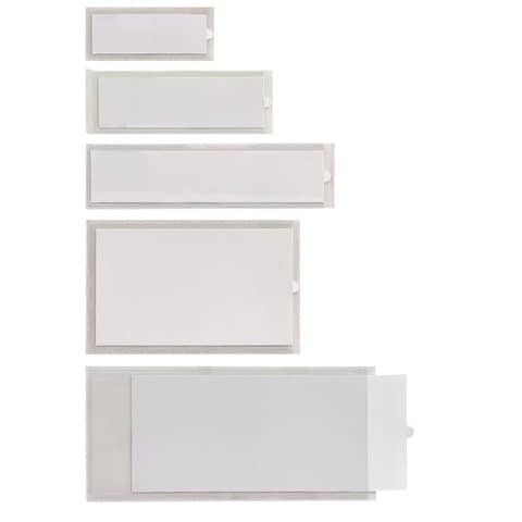 SEI IESTI A3 - Porta etichette - per 32 x 124 mm - trasparente (pacchetto di 10)