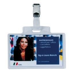 SEI PASS 3 E - Badge per il nome - clip - trasparente (pacchetto di 10)
