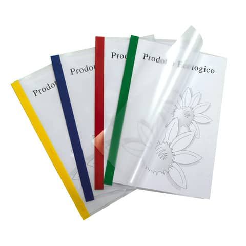 SEI POLI 200 - Cartella a L - per A4 - capacità 30 fogli - blu con copertina fr…