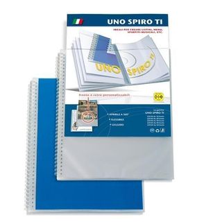 SEI UNO SPIRO TI - Porta listini - 50 compartimenti - per A4 - blu