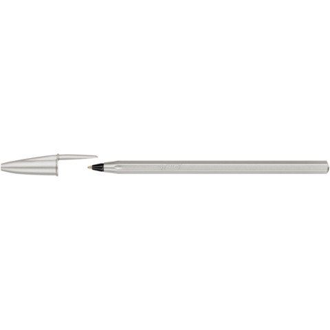 Scatola 20 penna sfera Cristal GlacE' fusto argento 1.0mm BICÂ®