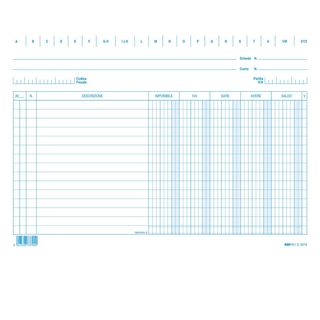 Schede dare/avere/saldo/iva - 17 x 24 cm (orizzontale) - Edipro - conf. 100 pez…