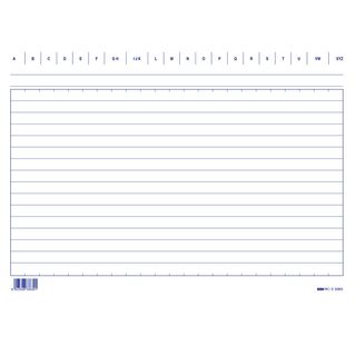 Schede in cartoncino rigate - 17 x 24 cm orizzontale - Edipro - conf. 100 pezzi