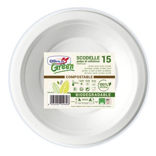 Scodella in polpa Dopla Green 450 ml bianco - conf. 15 pz - 07746