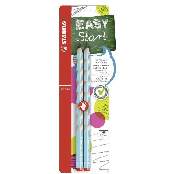 STABILO EASY Start EasyStart - Matita - grafite - HB - 3.15 mm (pacchetto di 2)