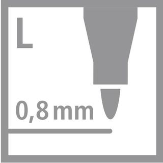 STABILO GREENpoint - Penna punta in fibra - rosso - 0.8 mm - larga
