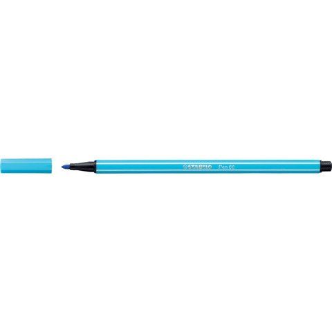 STABILO Pen 68 - Penna punta in fibra - azzurro - inchiostro base acqua - 1 mm …