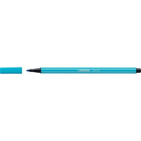 STABILO Pen 68 - Penna punta in fibra - blu chiaro - inchiostro base acqua - 1 …
