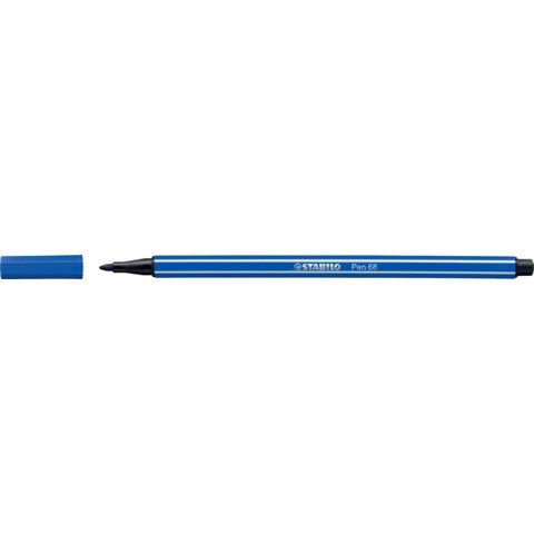 STABILO Pen 68 - Penna punta in fibra - blu oltremare - inchiostro base acqua -…