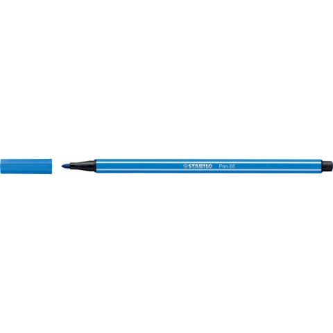 STABILO Pen 68 - Penna punta in fibra - blu scuro - inchiostro base acqua - 1 m…