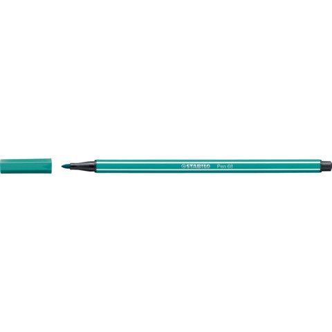 STABILO Pen 68 - Penna punta in fibra - blu turchese - inchiostro base acqua - …