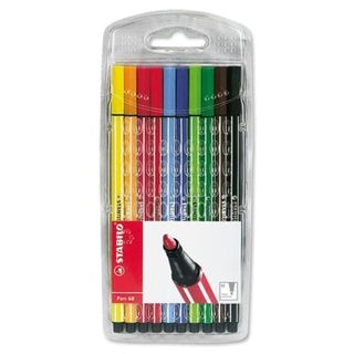 STABILO Pen 68 - Penna punta in fibra - colori assortiti - inchiostro base acqu…