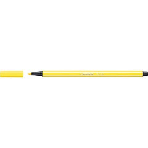STABILO Pen 68 - Penna punta in fibra - giallo limone - inchiostro base acqua -…