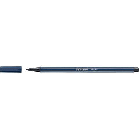 STABILO Pen 68 - Penna punta in fibra - grigio di Payne - inchiostro base acqua…