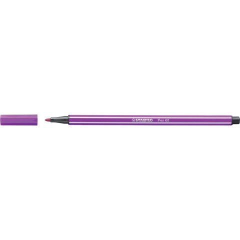 STABILO Pen 68 - Penna punta in fibra - lilla - inchiostro base acqua - 1 mm - …
