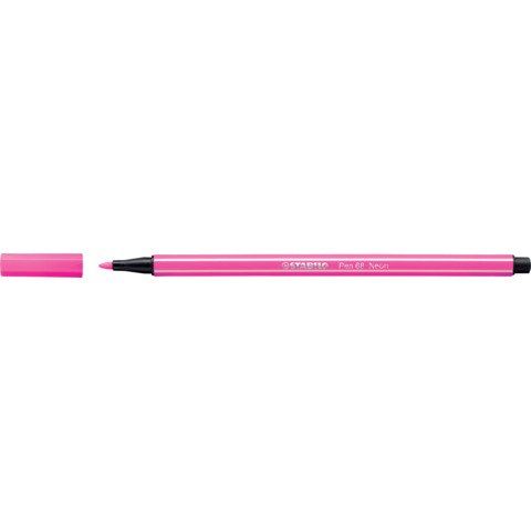 STABILO Pen 68 - Penna punta in fibra - rosa fluorescente - inchiostro base acq…