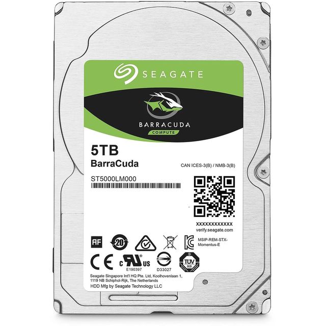 Seagate Barracuda ST5000LM000 disco rigido interno 2.5\ 5000 GB Serial ATA III"
