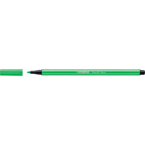 STABILO Pen 68 - Penna punta in fibra - verde fluorescente - inchiostro base ac…