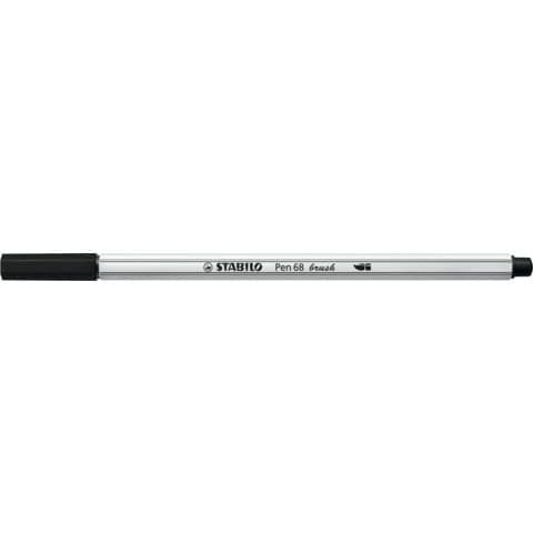 STABILO Pen 68 Brush - Penna con punta a pennello - nero - inchiostro base acqua