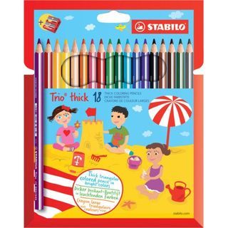 STABILO Trio thick - Pastello colorato - colori assortiti - 4.2 mm (pacchetto d…