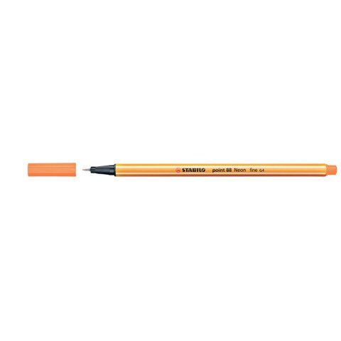 STABILO point 88 - Penna a punta sottile - arancione neon - 0.4 mm - fine