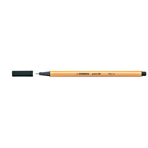 STABILO point 88 - Penna a punta sottile - nero - 0.4 mm - fine