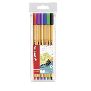 STABILO point 88 - Penna a punta sottile - nero, rosso, blu, verde, viola, lill…