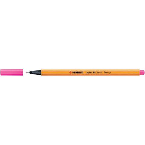 STABILO point 88 - Penna a punta sottile - rosa neon - 0.4 mm - fine