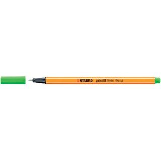 STABILO point 88 - Penna a punta sottile - verde neon - 0.4 mm - fine