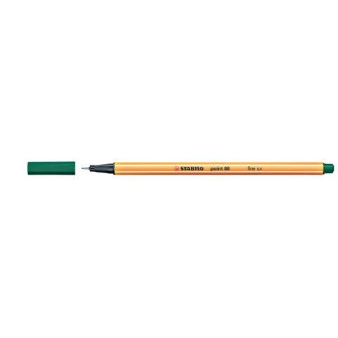 STABILO point 88 - Penna a punta sottile - verde pino - 0.4 mm