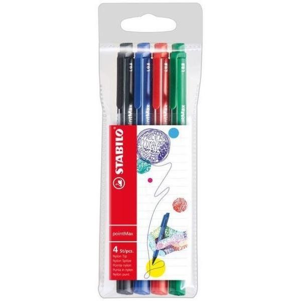 STABILO pointMax - Penna punta in fibra - rosa, verde chiaro, lilla, verde ghia…