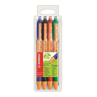 STABILO pointball - Penna a sfera - nero, rosso, blu, verde - 0.5 mm - medio - …