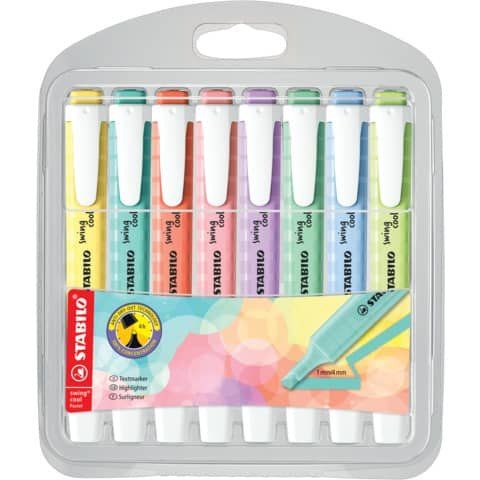 STABILO swing cool Pastel - Evidenziatore - colori assortiti - inchiostro base …