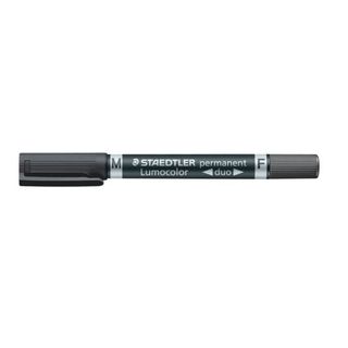 STAEDTLER Lumocolor duo - Pennarello a due punte - permanente - nero - 1.5 mm /…