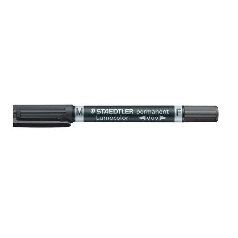 STAEDTLER Lumocolor duo - Pennarello a due punte - permanente - nero - 1.5 mm /…