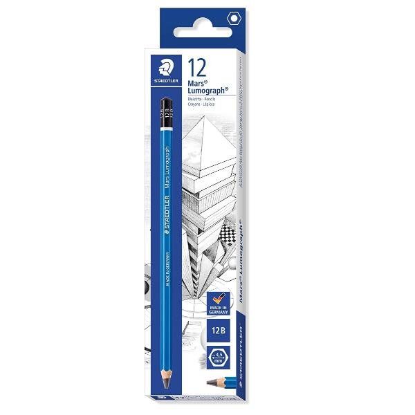 STAEDTLER Mars Lumograph 100 - Matita - 12B - grigio