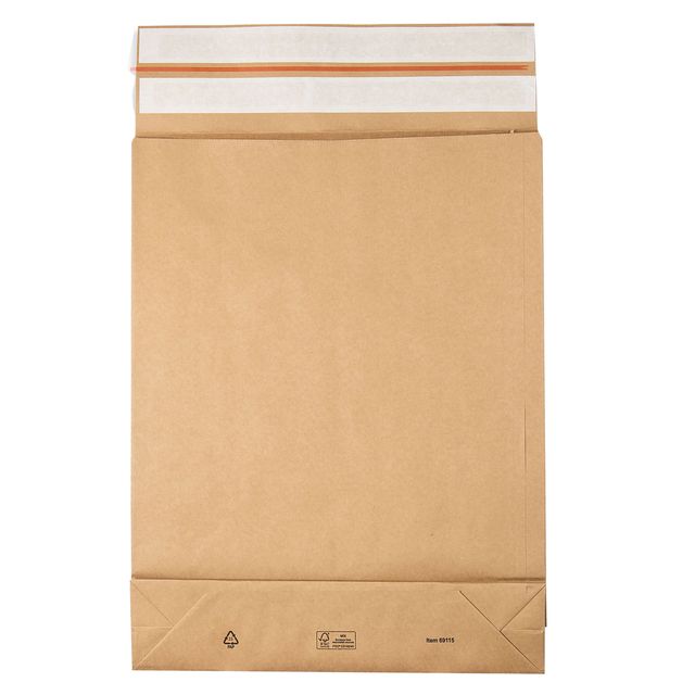 Sacchetti a fondo quadro E-Green - C3 - 35 x 45 x 8 + 10 cm - carta kraft - ava…