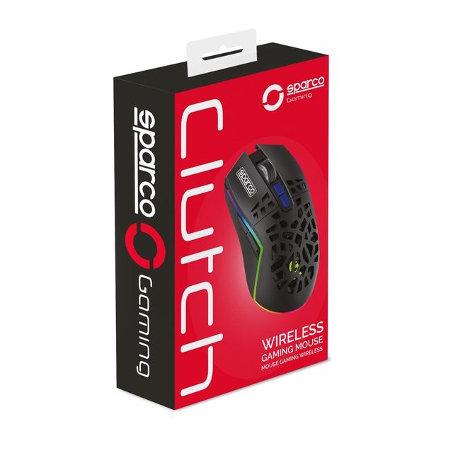Sparco Clutch - Mouse - ergonomico - senza fili - 2.4 GHz - ricevitore wireless…
