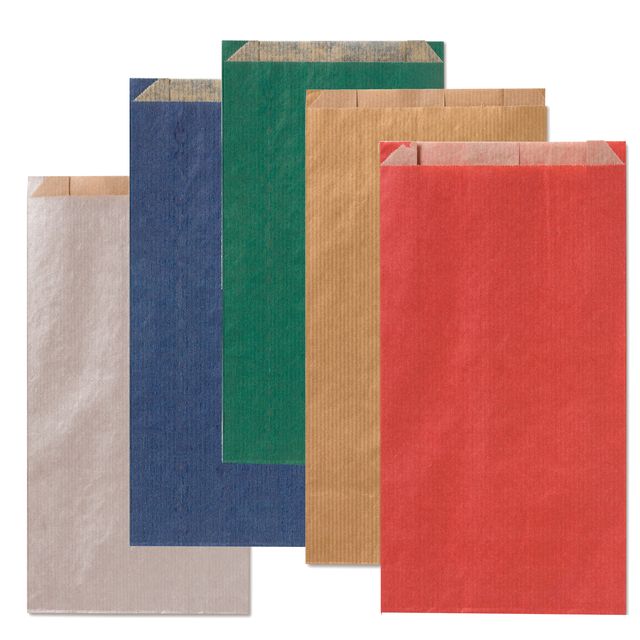 Sacchetti in carta Multicolor 8x16 + 2,5 cm conf. 100 pz Rex-Sadoch tinte unite…