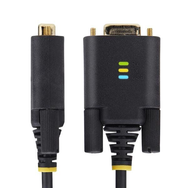 StarTech.com 10ft (3m) USB to Serial Adapter Cable, Interchangeable DB9 Screws/…