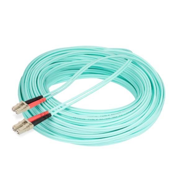 StarTech.com 25m (82ft) LC/UPC to LC/UPC OM4 Multimode Fiber Optic Cable, 50/12…