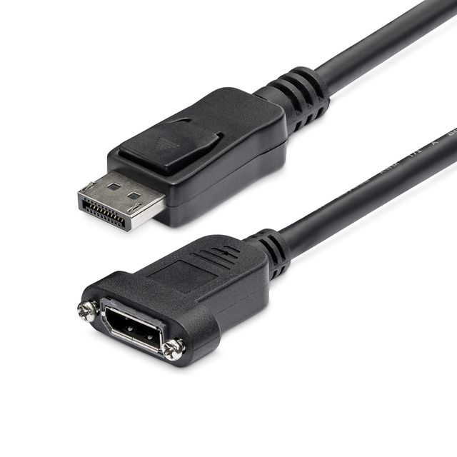 StarTech.com 3 ft. (0.9 m) Displayport Male to Female Cable - Mounting - Latche…