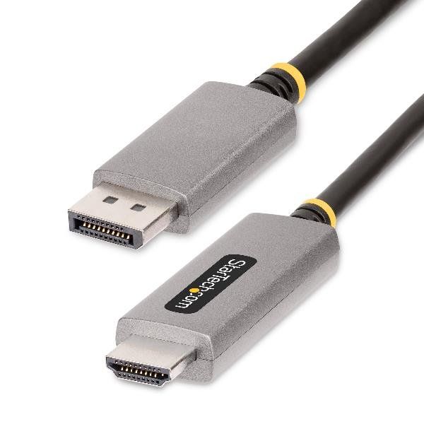 StarTech.com 6ft (2m) DisplayPort to HDMI Adapter Cable, 8K 60Hz, 4K 144Hz, HDR…