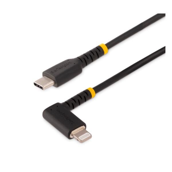 StarTech.com 6ft (2m) Durable USB-C to Lightning Cable - Right-Angled Heavy Dut…