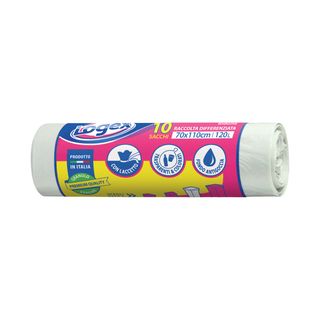 Sacchi per immondizia - 70x110 cm - 120 L - 16 micron - bianco - Logex Professi…