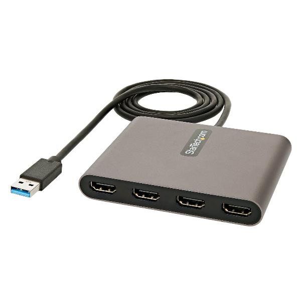StarTech.com Adattatore USB-A a HDMI 1080p 60 Hz a 4 porte - Convertitore USB T…