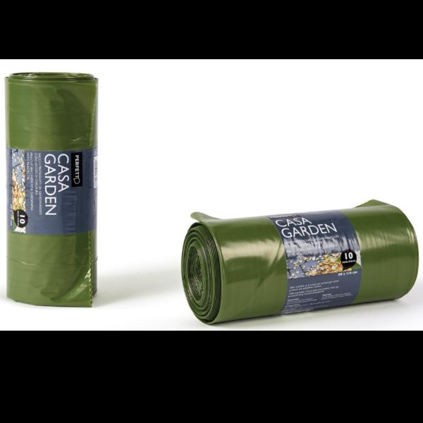 Sacchi rifiuti - 80x110 cm - 130 L - 50 micron - verde garden - Perfetto - conf…