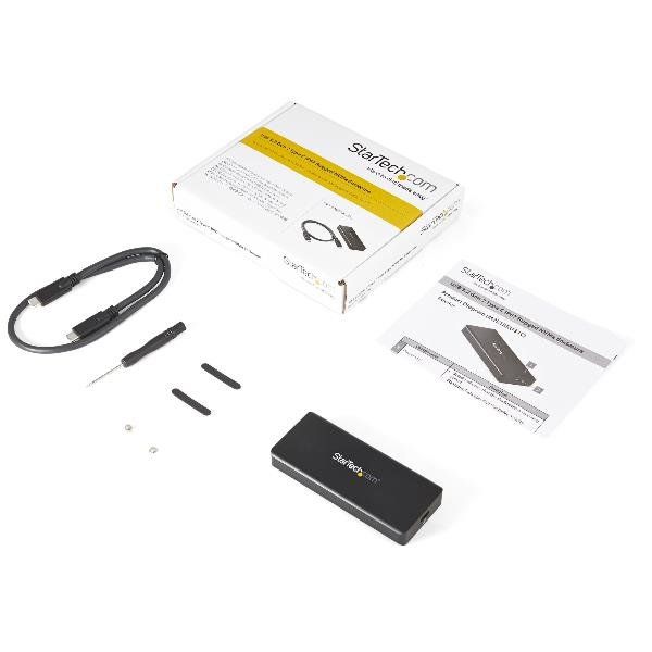 StarTech.com Box esterno SSD PCIe NVMe M.2 - Alluminio - Resistente all'acqua/p…